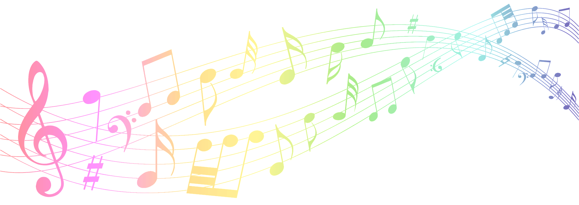 colorful music notes