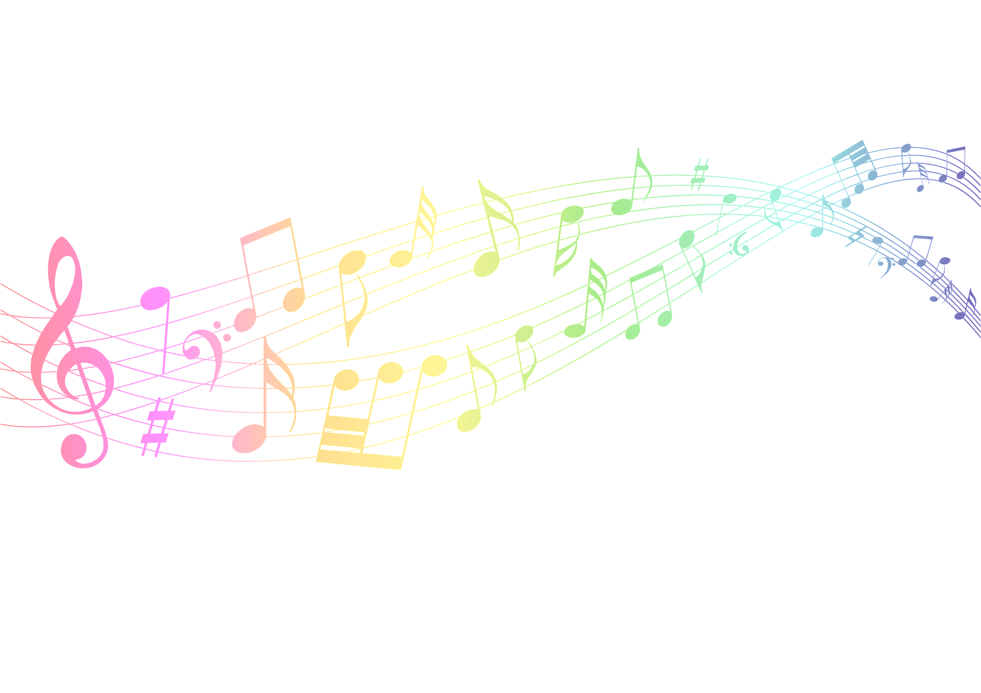 colorful music notes